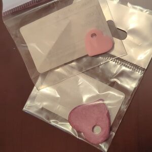 Two shades of pink enamel beads for hand crafted artisan made jewelry. NWT